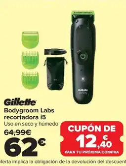 Carrefour GILLETTE Bodygroom Labs recortadora i5 oferta