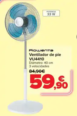 Carrefour ROWENTA Ventilador de pie VU4410 oferta