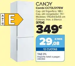 Carrefour CANDY Combi CCT3L517EW oferta