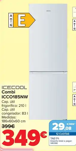 Carrefour ICECOOL Combi ICCO185NW oferta