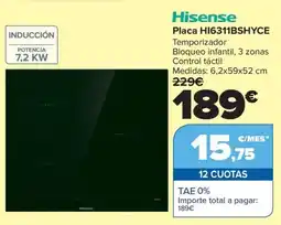 Carrefour HISENSE Placa HI6311BSHYCE oferta