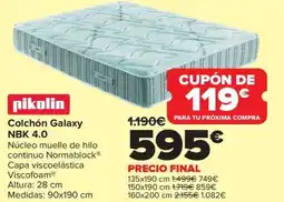 Carrefour PIKOLIN Colchón Galaxy NBK 4.0 oferta