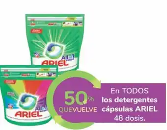 Carrefour En Todos Los Detergentes Cápsulas Ariel 48 dosis. oferta