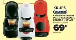 Carrefour Krups - cafetera de cápsulas piccolo xs edg210r edg210b o kp1a31 oferta