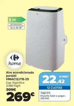 Carrefour Carrefour home - aire acondicionado portátil hmac12jtb-25 oferta
