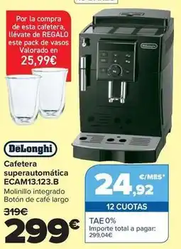 Carrefour Delonghi - cafetera superautomática ecam13123b oferta