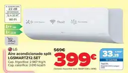 Carrefour Lg - aire acondicionado split lgsmartz12.set oferta