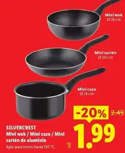 Ocine Silvercrest - mini wok/cazo/sarten de aluminio oferta