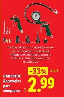 Ocine Parkside - accesorios para compresor oferta