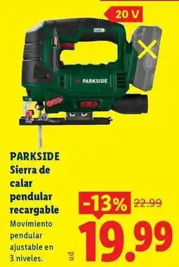 Ocine Parkside - sierra de calar pendular recargable oferta