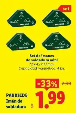 Ocine Parkside - imán de soldadura oferta