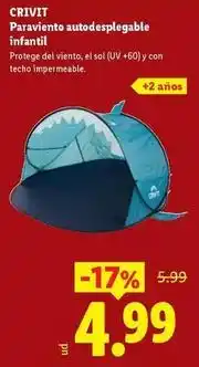 Ocine Crivit - paraviento autodesplegable infantil oferta