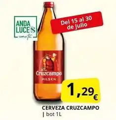 Supermercados MAS Cruzcampo - cerveza oferta