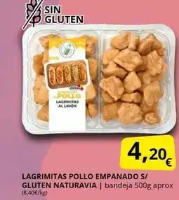 Supermercados MAS Natura - lagrmitas pollo empanado s/ gluten oferta