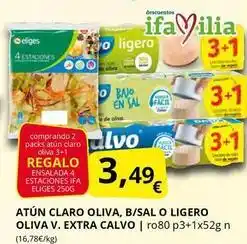 Supermercados MAS Eliges - atun claro oliva, b/sal o ligero oliva v. extra oferta