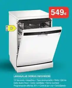 Milar Siemens - lavavajillas snc3hwd2me oferta