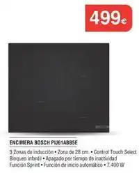 Milar Bosch - encimera pj61abb5e oferta