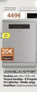 Milar Hotpoint - lavavajillas oferta