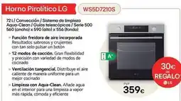 Milar Lg - horno pirolítico ws5d7210s oferta