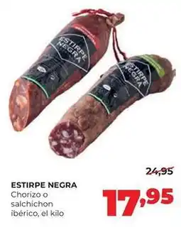 Alimerka Estirpe negra - chorizo o salchichon iberico oferta