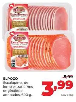 Alimerka Elpozo - escalopines de lomo extratiernos originales o adobados oferta