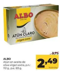 Alimerka Albo - atún en aceite de oliva virgen extra oferta
