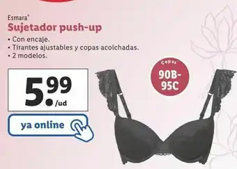 Lidl Sujetador push up esmara oferta