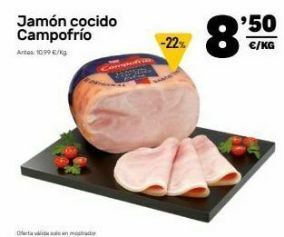 AhorraMas Jamón cocido campofrío oferta