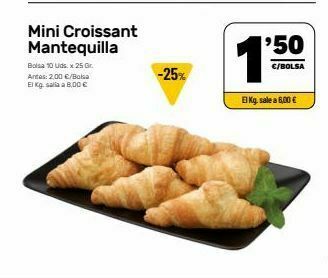 AhorraMas Mini croissant mantequilla oferta