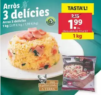 Lidl Arroz tres delicias oferta