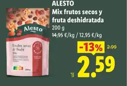 Lidl ALESTO Mix frutos secos y fruta deshidratada oferta