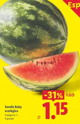 Lidl Sandía Baby ecológica oferta