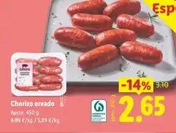 Lidl Chorizo oreado oferta