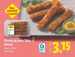 Lidl Pincho de pollo Tikka Masala oferta