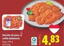 Lidl Secreto de pavo estilo indonesio oferta