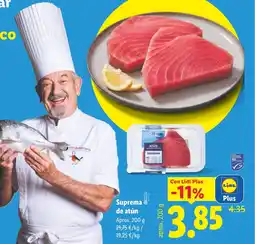 Lidl Suprema de atún oferta