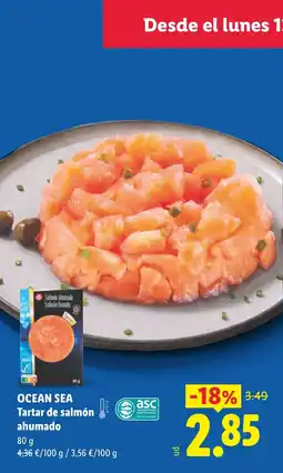 Lidl OCEAN SEA Tartar de salmón ahumado oferta