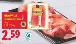 Lidl REALVALLE Jamón serrano oferta