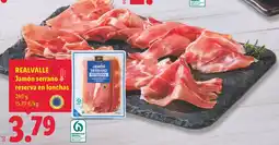 Lidl REALVALLE Jamón serrano reserva en lonchas oferta