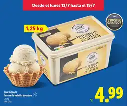Lidl BON GELATI Tarrina de vainilla bourbon oferta