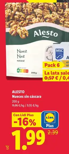 Lidl ALESTO Nueces sin cáscara oferta