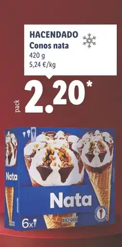 Lidl HACENDADO Conos nata oferta