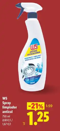Lidl W5 Spray limpiador antical oferta