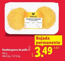 Lidl Hamburguesa de pollo oferta