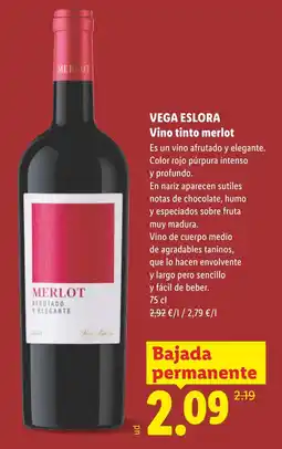 Lidl VEGA ESLORA Vino tinto merlot oferta