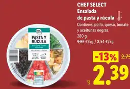 Lidl CHEF SELECT Ensalada de pasta y rúcula oferta
