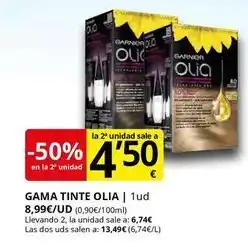 Supermercados MAS Olia - gama tinte oferta