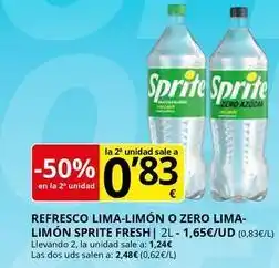 Supermercados MAS Sprite - refresco lima-limon o zero lima- limon oferta