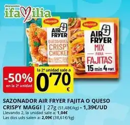 Supermercados MAS Maggi - sazonador air fryer fajita o queso crispy oferta