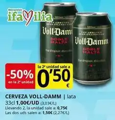 Supermercados MAS Voll-damm - cerveza oferta